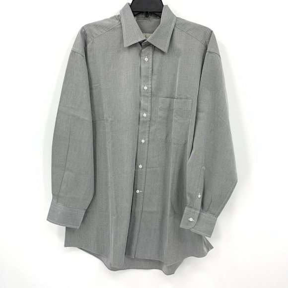 Ermenegildo Zegna Other - Ermeneglido Zegna Dress Shirt Blue Gray Diagonal Stripe Mens 41 16